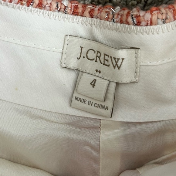 J Crew Pink and Silver Tweed Chino Shorts Size 4 - Picture 4 of 5